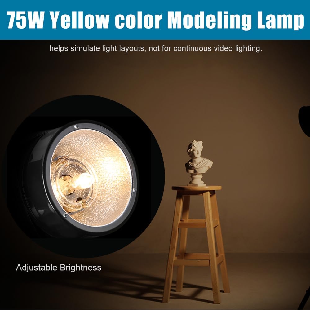 Godox Professional Studio Flash Kit for Photography, Strobe Lights Softbox Lighting Kit, 2x180W 5600K Compact Monolights with Flash Trigger, Softbox, Light Stands - Image 3