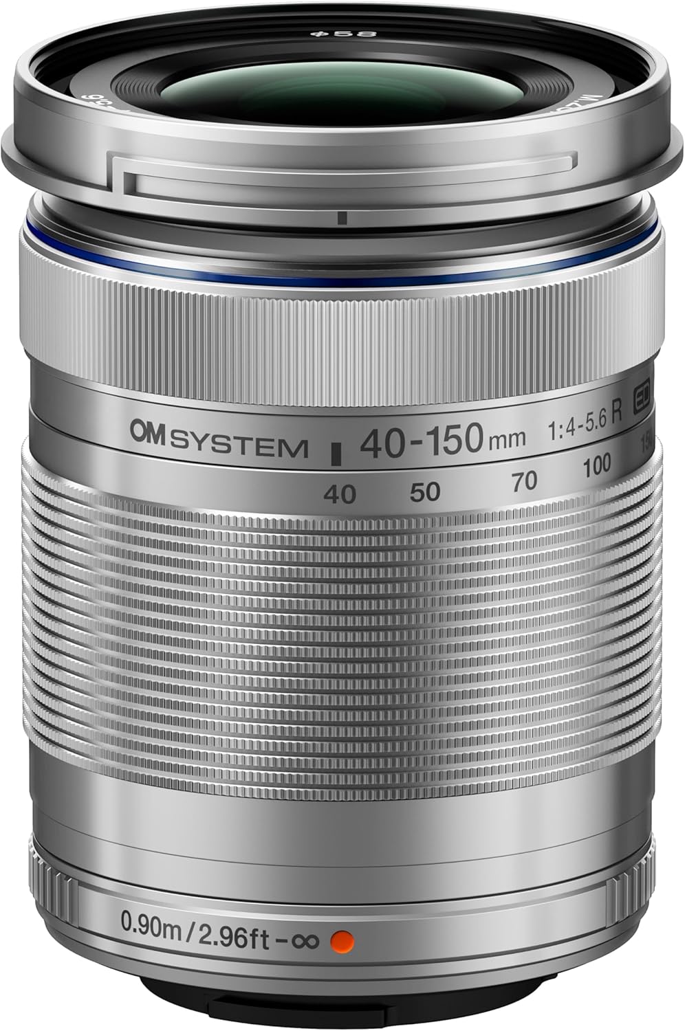 OM SYSTEM M.Zuiko Digital ED 40-150mm f/4-5.6 R Lens for Micro Four Thirds, Silver